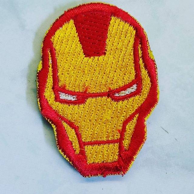 Emblem patch bordir iron man