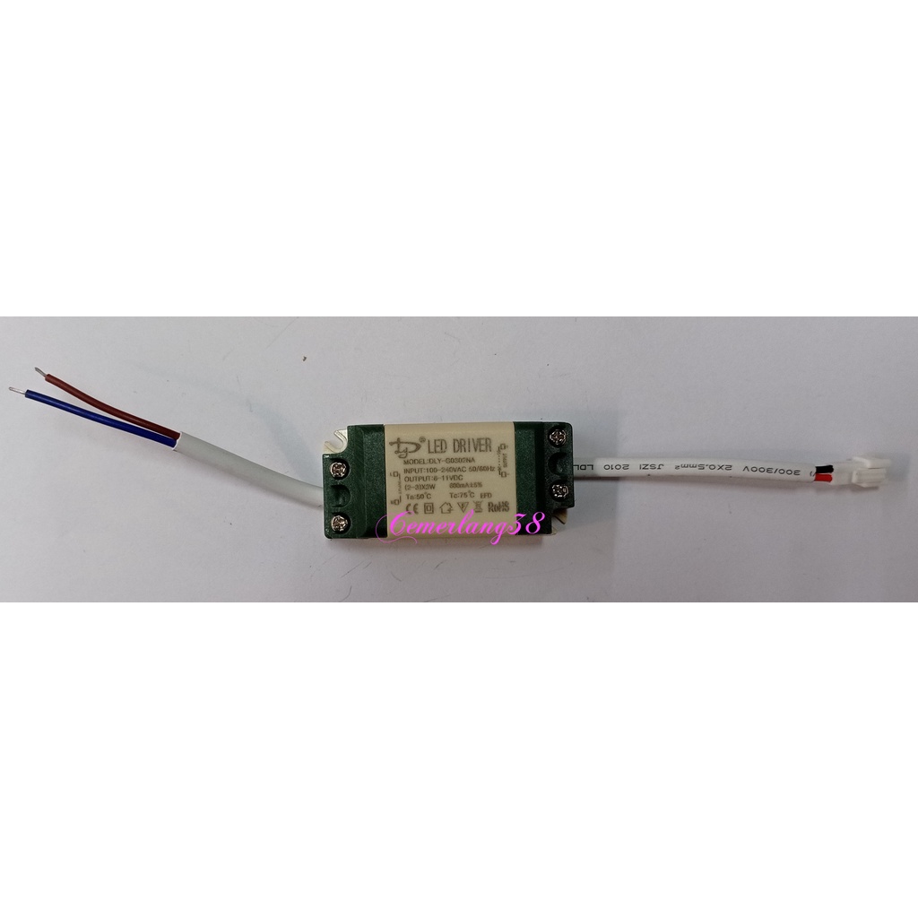 LED Driver 2-3x3 Watt 600 mA Casing Plastik