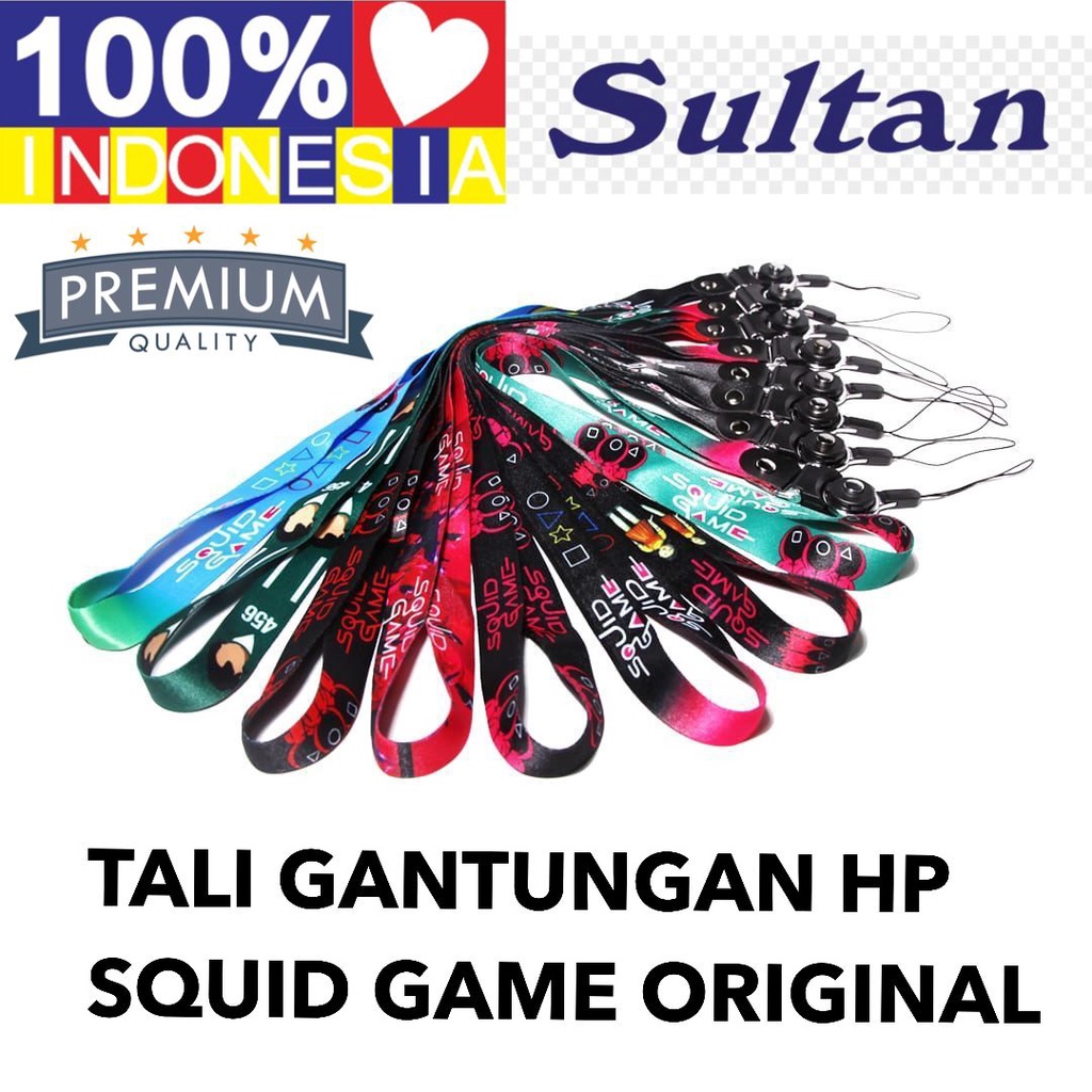 TALI GANTUNGAN HP DISNEY KARAKTER SQUID GAME TALI PANJANG HANDPHONE BERGAMBAR BAHAN TEBAL PASTI BAGUS ASLI BT21 MEREK HP DLL