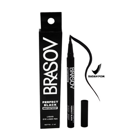 [ AURORA ] BRASOV Perfect Black Waterproof Liquid Eye Liner Pen 2mL