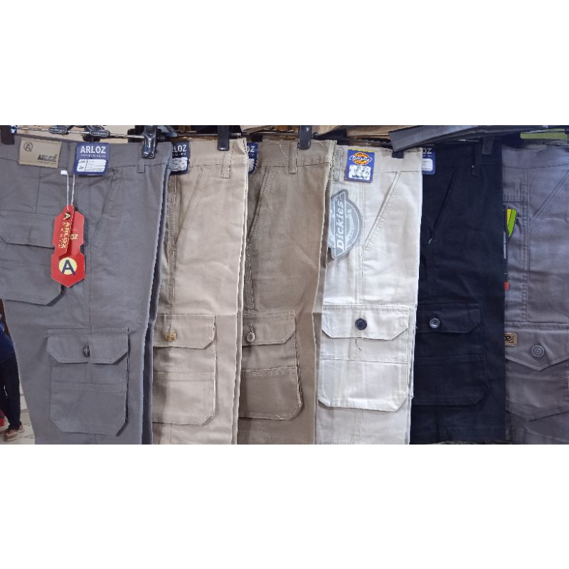 Celana kargo  pria PDL pendek katun twil tebal size 27-38