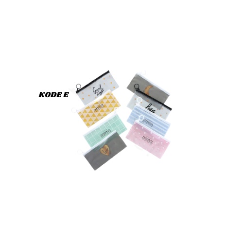 FYGALERYJAKARTA HL0074 Tempat Pensil Transparan Pouch Motif Lucu Serbaguna-kode E