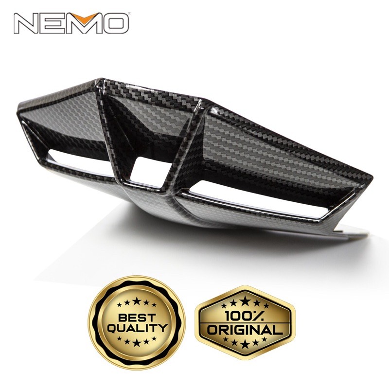 Ducktail Cover Bawah Lampu Stop Nmax New 2020 Black Carbon Nemo Best Quality