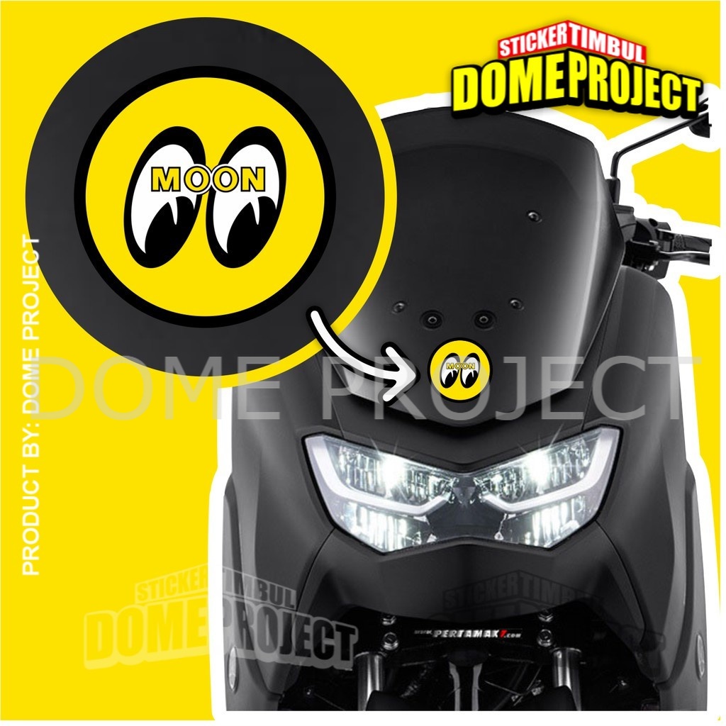 STIKER CUTTING MOTOR LOGO MOONEYES AKSESORIS SEPEDA MOTOR