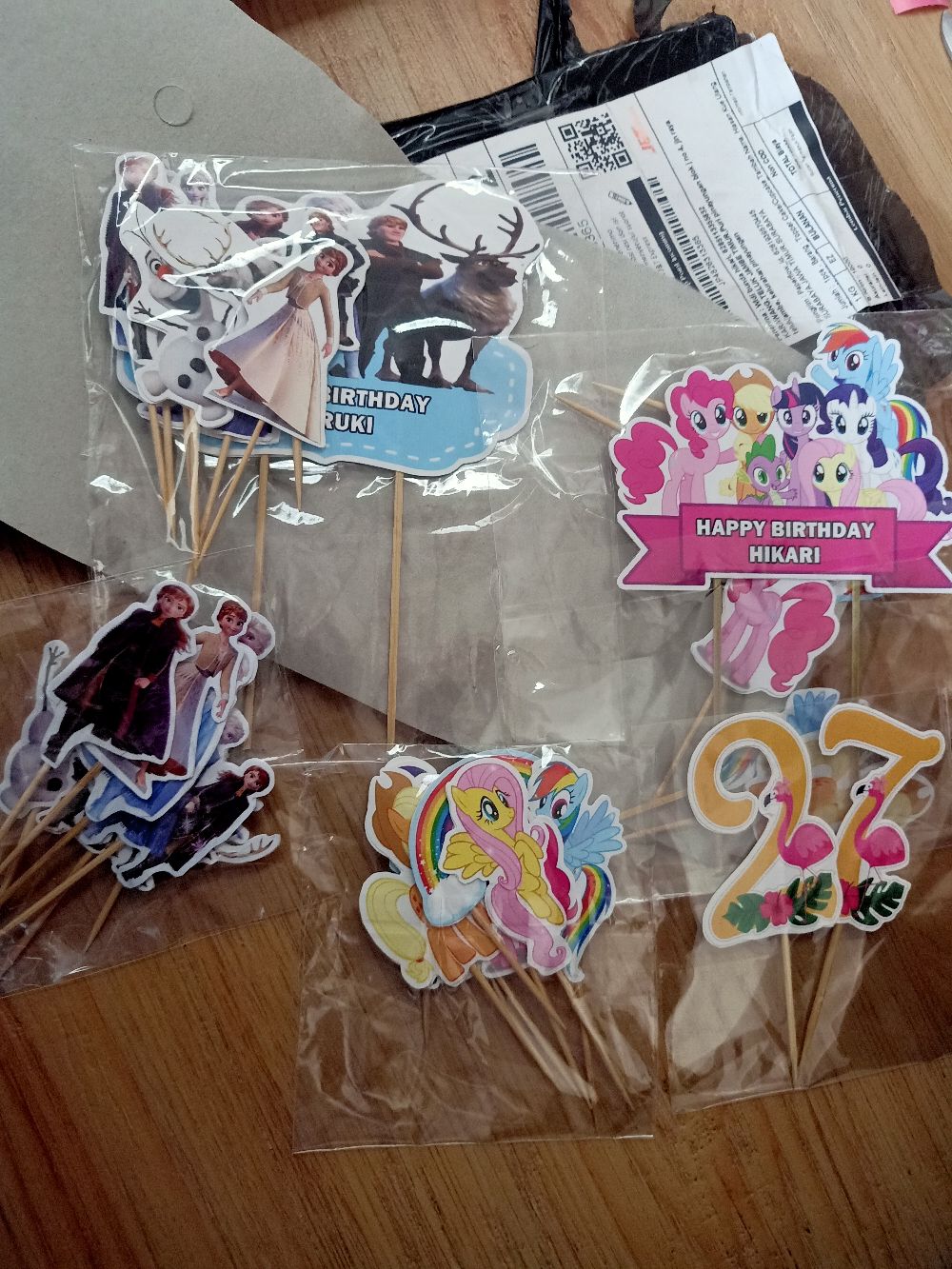 Topper Cake/cupcake, Hiasan Kue Ulang Tahun, Motif <br />flamingo Angka