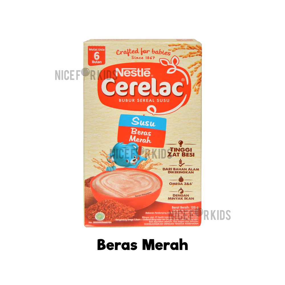 Nestle Cerelac Bubur Sereal Susu Usia 6+ Kemasan 120gr Bubur Instan / Bubur Mpasi