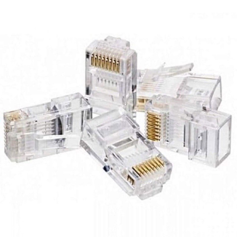 Konektor Rj45 Lan / Rj 45 isi 100 pcs untuk cat5/cat5e Best Quality Conector RJ45