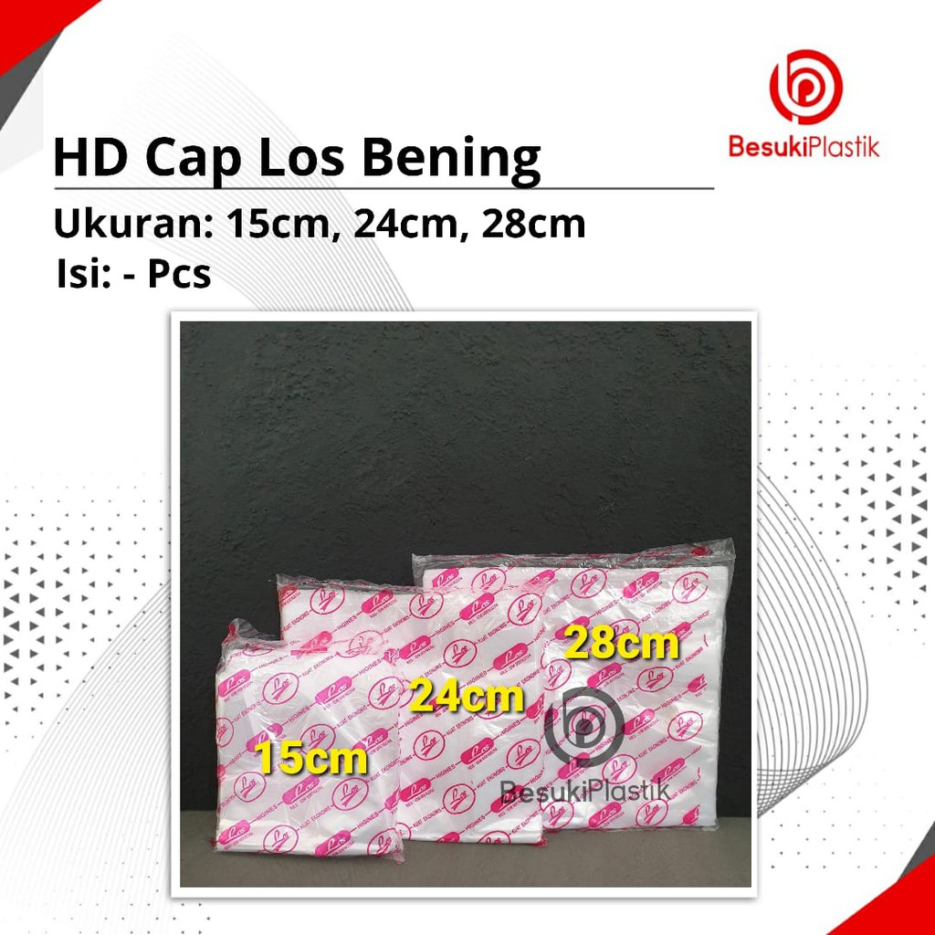 HD Kresek CAP LOS Bening / Kantong Kresek 15cm 24cm 28cm BENING / Kantong Kresek Bening