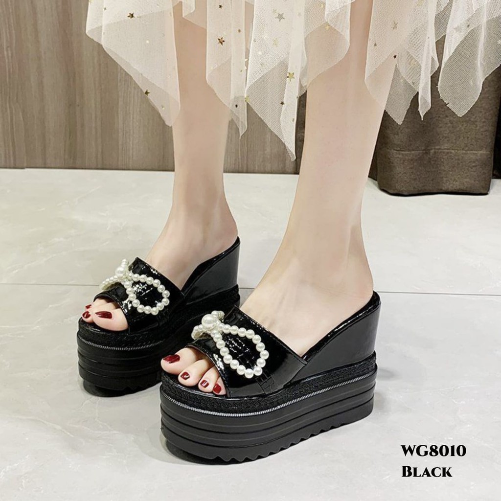 PRF Sandal Wedges Highsole Pearl Korea Shoes WG8010