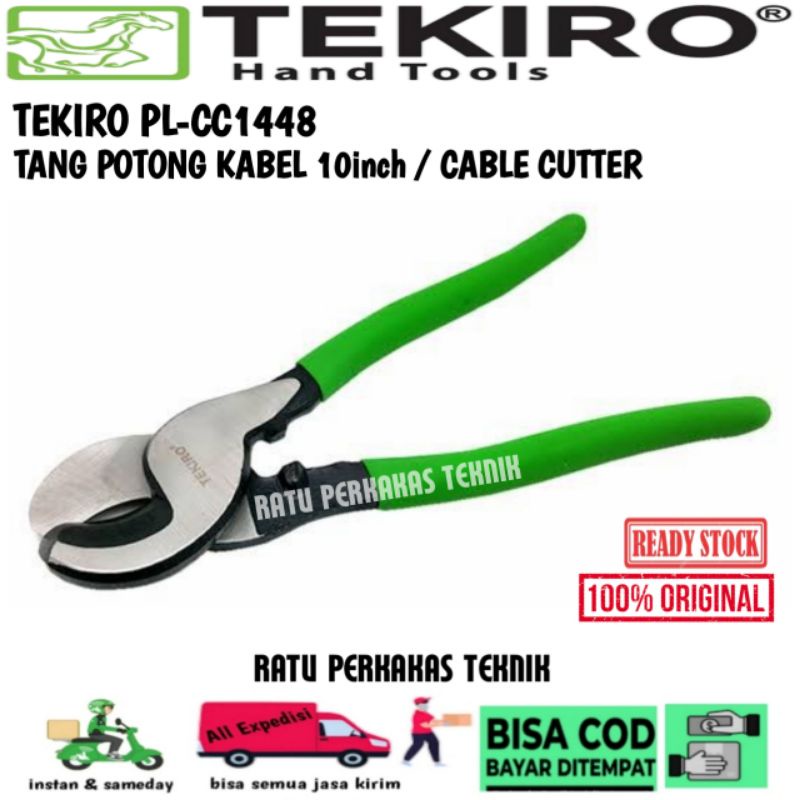 Jual TANG POTONG KABEL BESAR 10 INCH TEKIRO CABLE CUTTER PLIERS 10