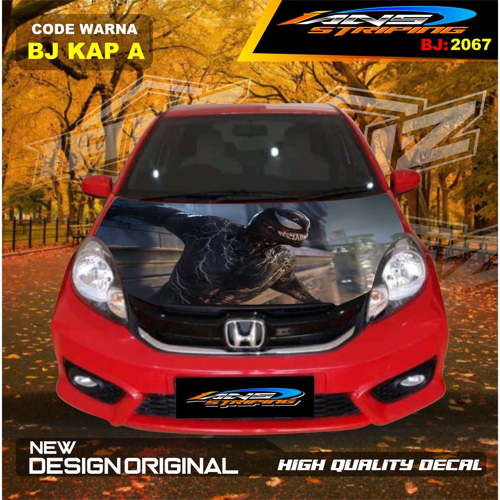 VARIASI STICKER KAP DEPAN MOBIL BRIO AVANZA XENIA TERIOS /  STICKER KAP CUP MOBIL CIVIC SEDAN / STIKER MOBIL