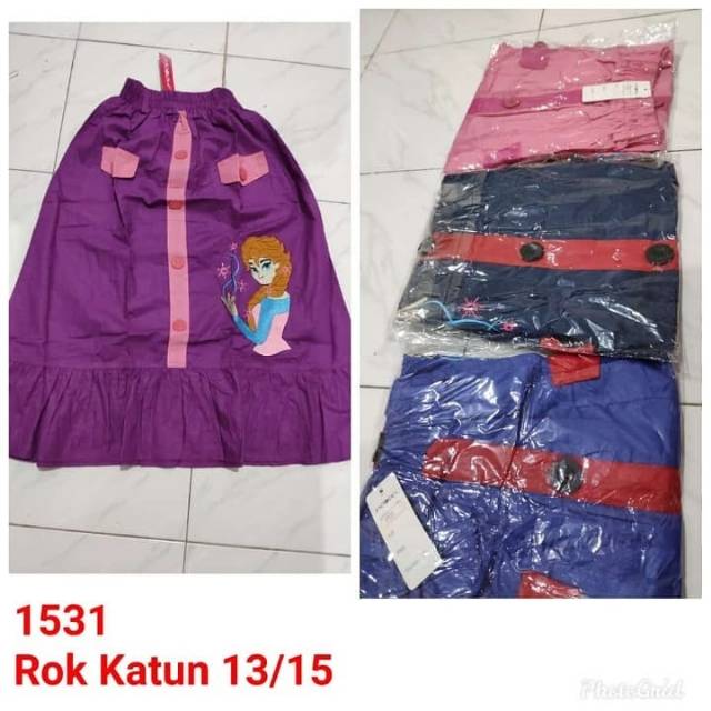 KONVEKSI SENDIRI Rok anak motif Frozen