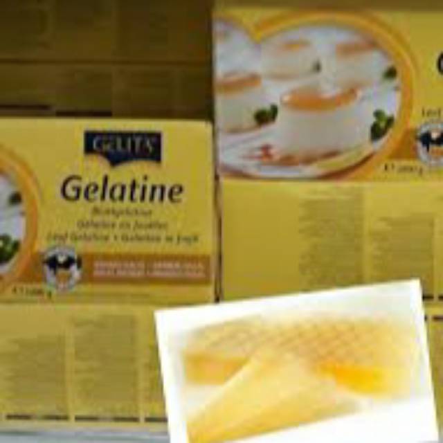 

Gelatine Sheet Halal 3 sheet / Gelatin Lembaran isi 3 lembar / Gelita Halal Bronze