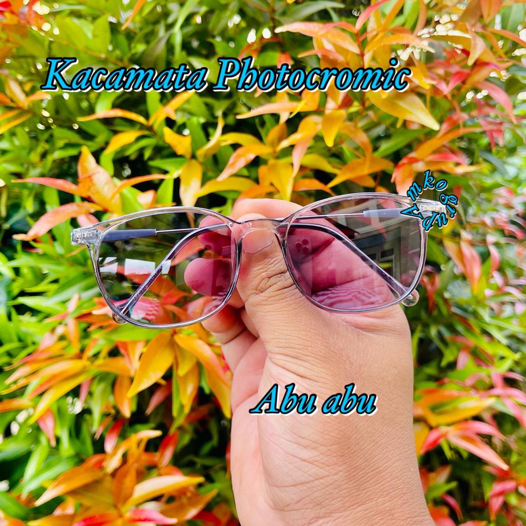 2 in 1 Kacamata Photocromic 2189 Blueray Anti Radiasi Vintage Wanita Pria Frame Optik Elastis New-2