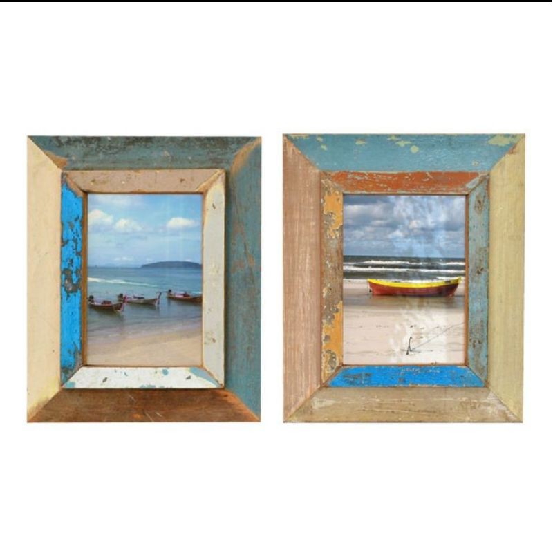 Bingkai Foto Kayu 6R 3D Vintage / Frame Figura Kayu Lama