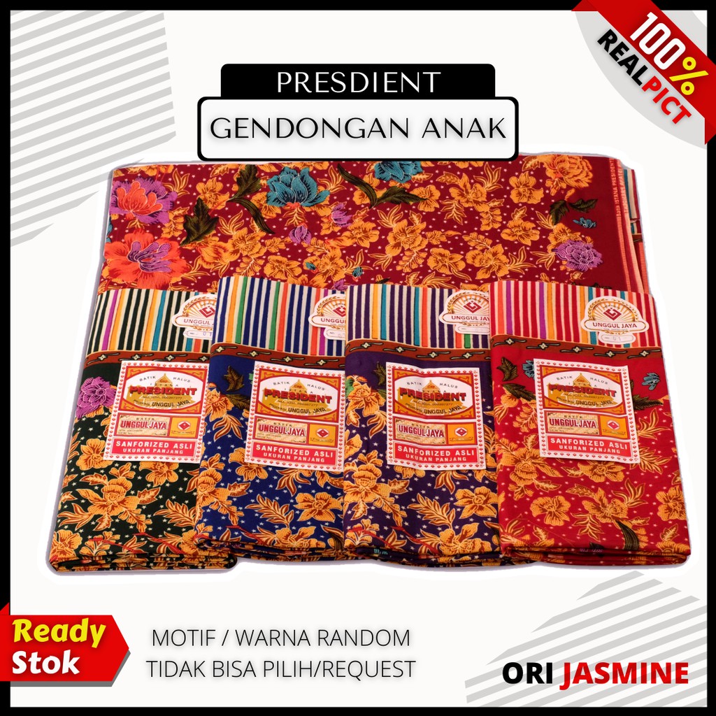 Jarik gendong bayi President gendongan bayi selendang cukin bayi  anak batik unggul jaya