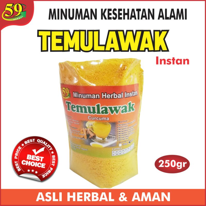 

Temulawak Instan kemasan 250gram Minuman Bubuk Herbal Alami