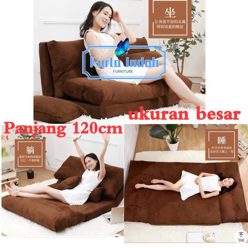 sofa bed lipat kursi lesehan sofa lesehan sofa tatami sofa lantai lazy sofa TYPE 120#