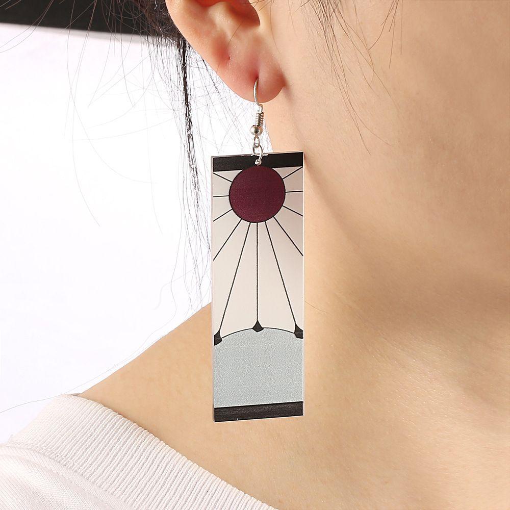 TOP Drop Earrings Perhiasan Kartun Ear Studs Tsuyuri Kanawo Menjuntai Anime