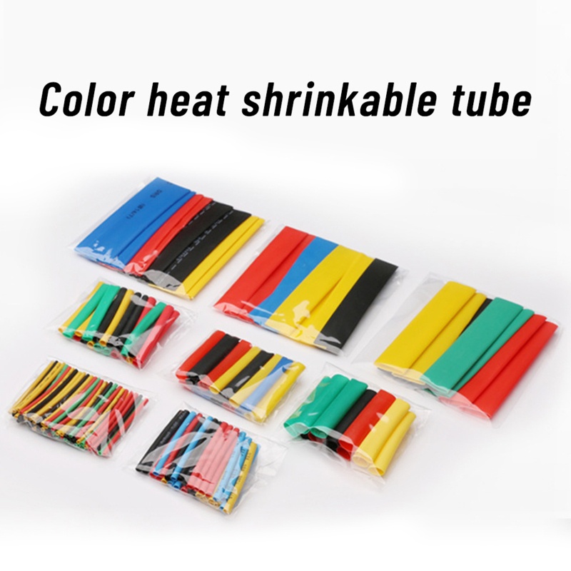 Gro 328pcs ​Heat-Shrink Tube Wire Wrap Cable Sleeve Assortment Ratio 2: 1 Electric Insulation Tube Fast-Heat Shrinkage