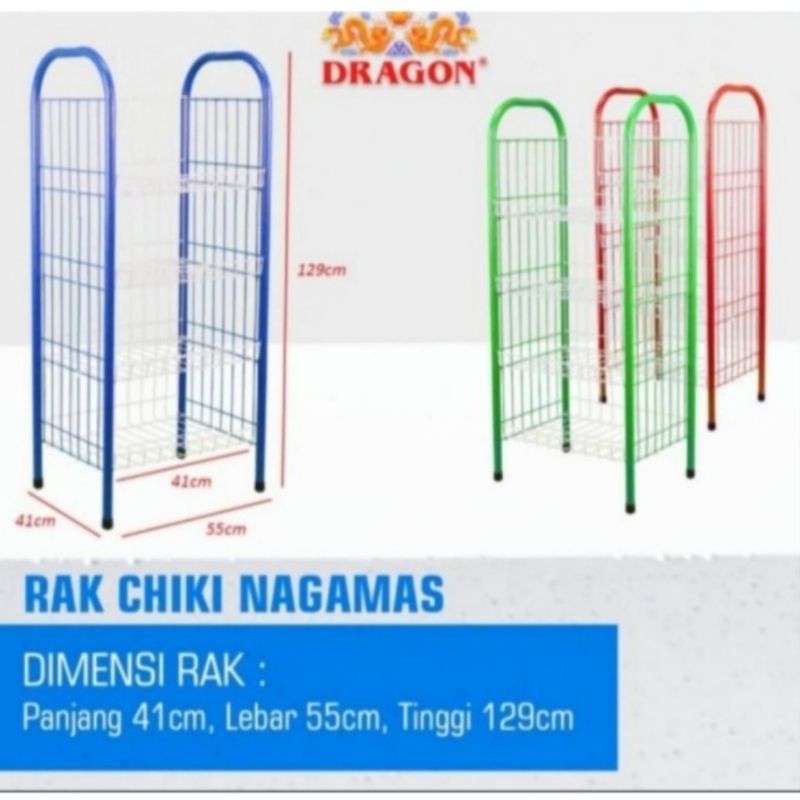 Rak chiki besi 4 susun/rak besi serbaguna