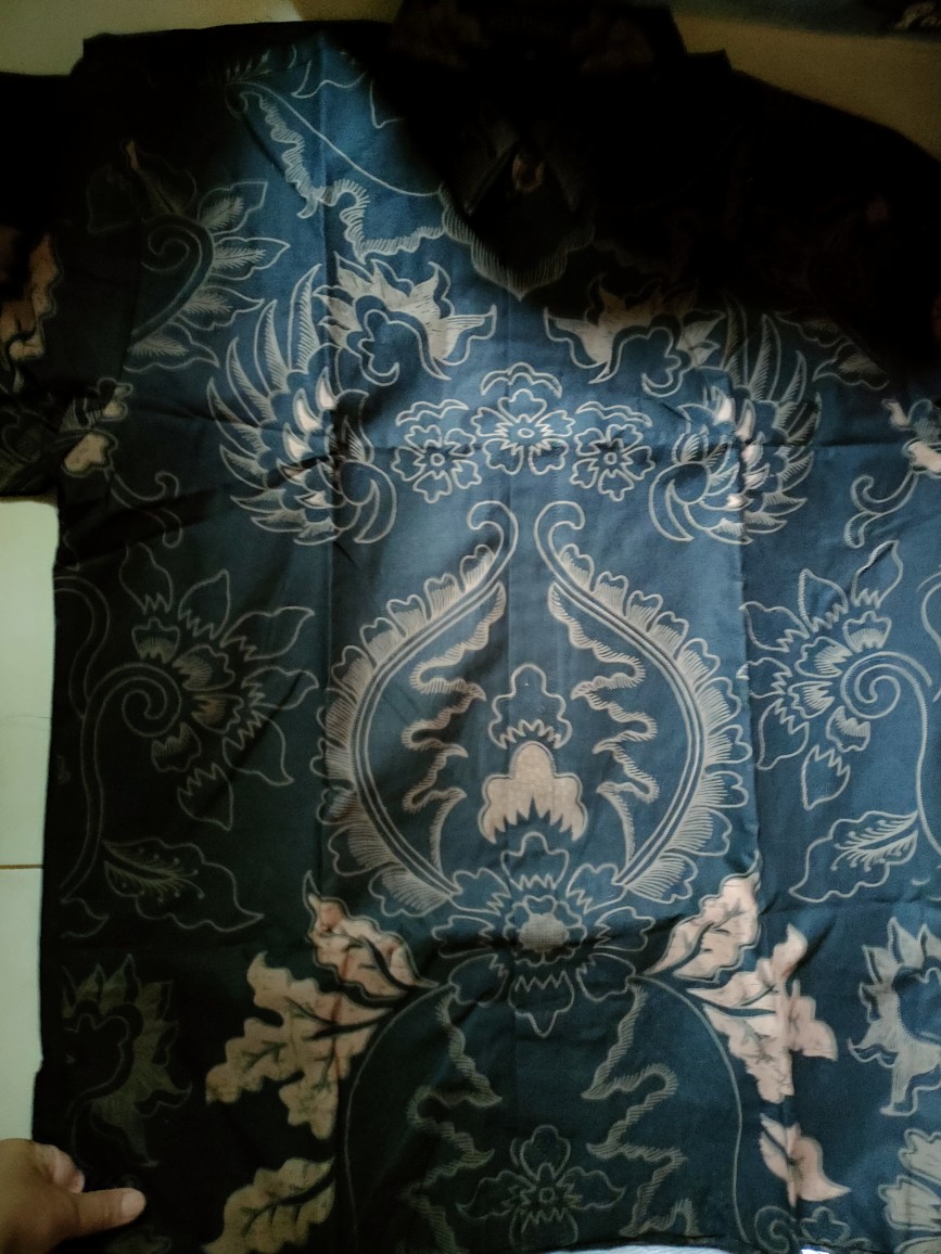 Batik Solo Aroma Kopi Pendek Kemeja Pria Katun Halus Sragenan Full Furing