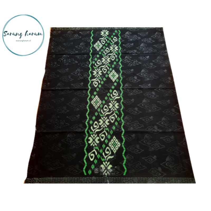 Sarung - Sarung Bali lestari - Hitam hijau