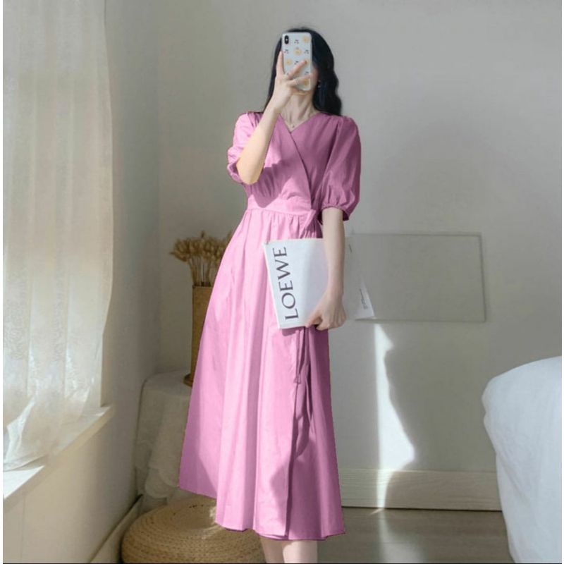 { THABI } Dres Fuji / Miyuki / LONG DRESS / LONG DRESS KOREA / DRESS CASUAL WANITA / BAJU DRESS WANI