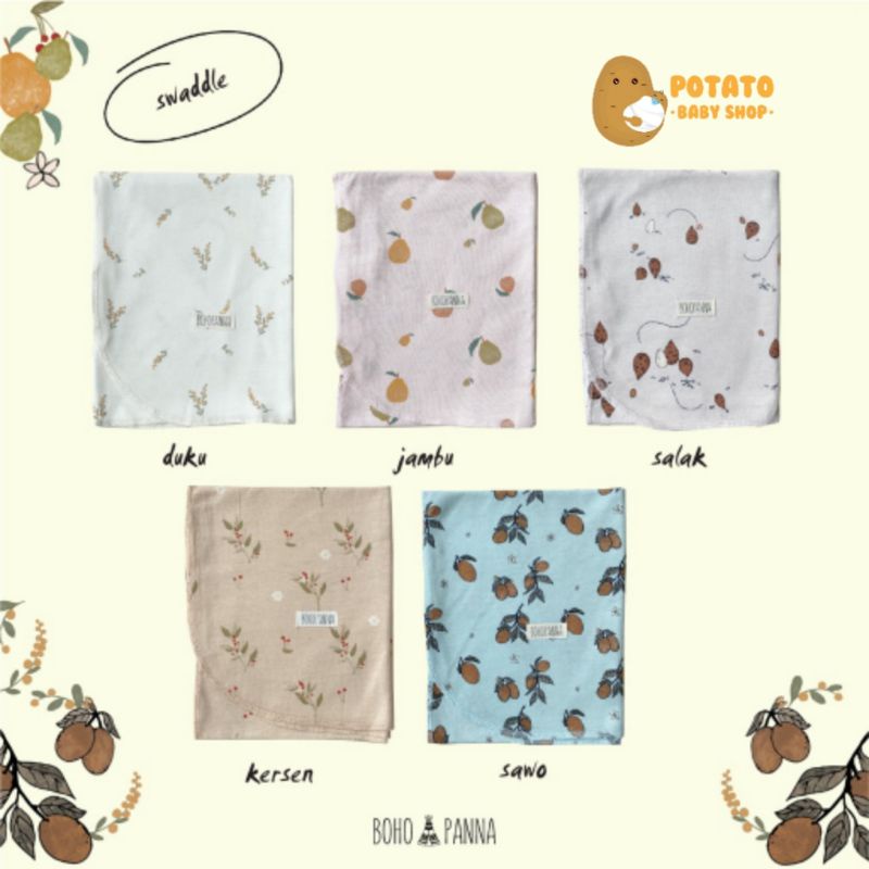 BohoPanna - Swaddle Print - Bedong Baby - Boho Baby Panna