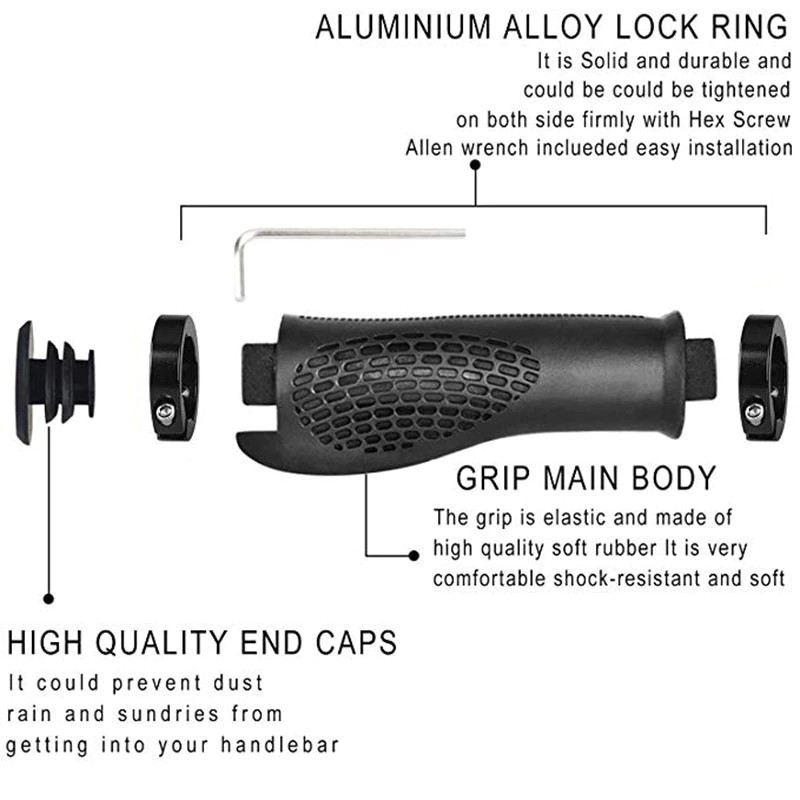 YGRETTE - HANDGRIP HANDLEBAR KARET LOCKRING DOUBLE Grip Gagang Sepeda Handlebar Rubber Anti-skid