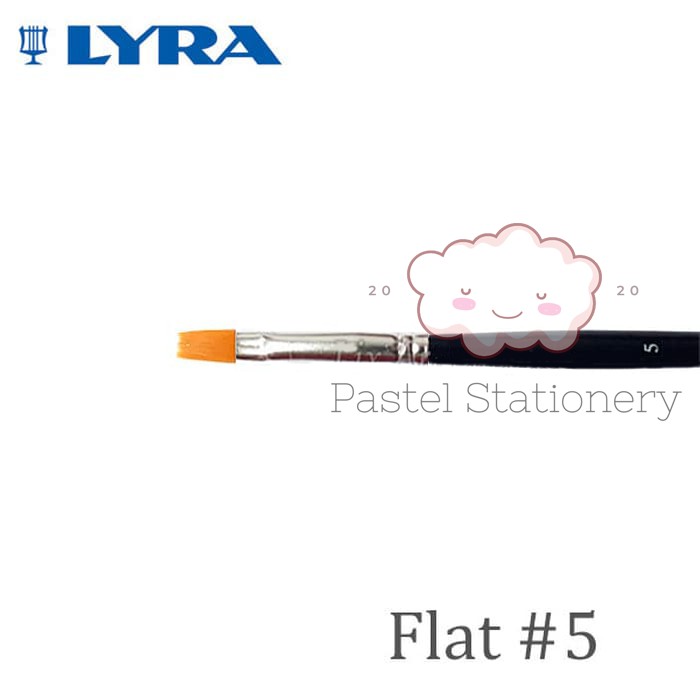 

Kuas Lukis Lyra Flat No. 5 - Kuas Lyra Datar - Taklon Art Brush Lyra