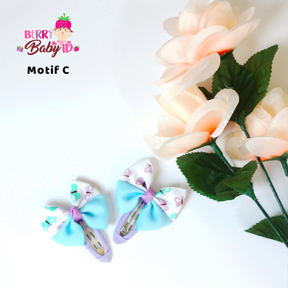 Berry Mart Jepit Rambut Bayi Anak Big Cute Floral Bunga Sachi Baby SAA011 Berry Mart