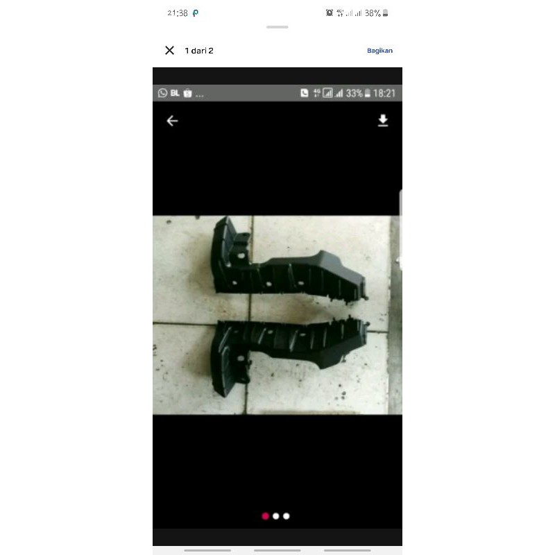 bracket bemper belakang luxio thn lama sampai 2014 ori 1pc
