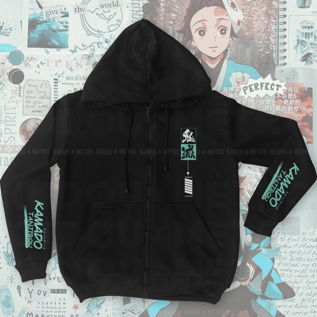 Jaket Tanjiro Katana Black Anime Manga Demon Slayer Kimetsu No Yaiba Premium Unisex