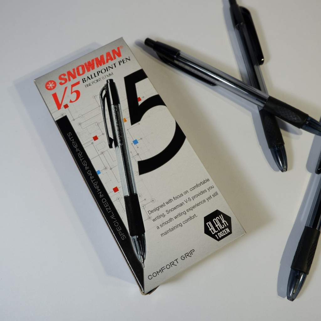 

BOLLPOINT / PULPEN HITAM / PEN CETEK V5 SNOWMAN ORIGINAL | ALHAZEN_BS