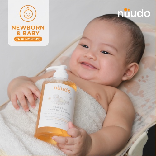 NUUDO - NUUDO BY PURECO GENTLE BABY HEAD TO TOE WASH/BUBBLY KIDS BODY TO FACE WASH HOME SIZE 250-SABUN SAMPO MANDI BAYI/ANAK