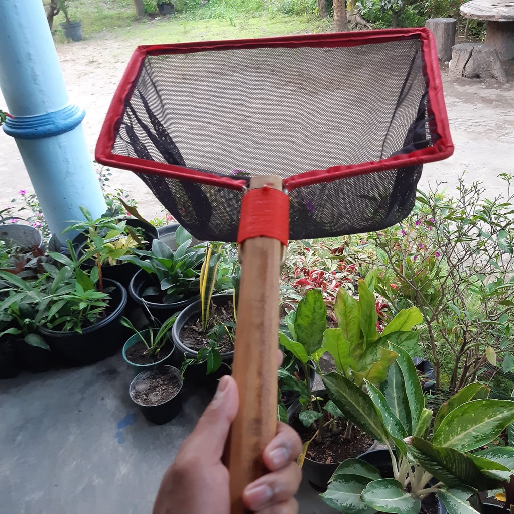 Serokan ikan koi halus murah 35 cm seser benih bibit ikan lele besar ikan hias kecil serok larva bur