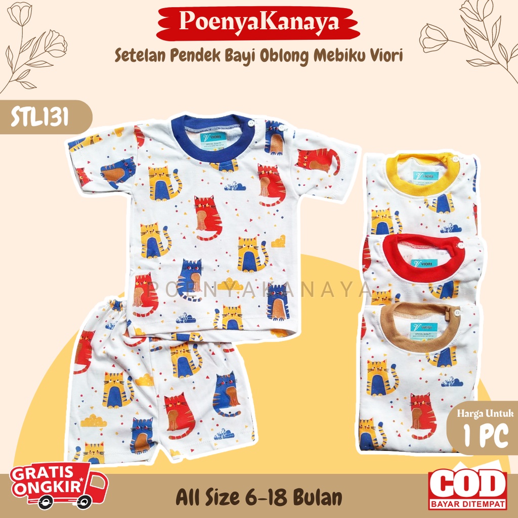 Setelan Baju Bayi Piyama Pendek MEBIKU Viori Size 6-12 Bulan STL131