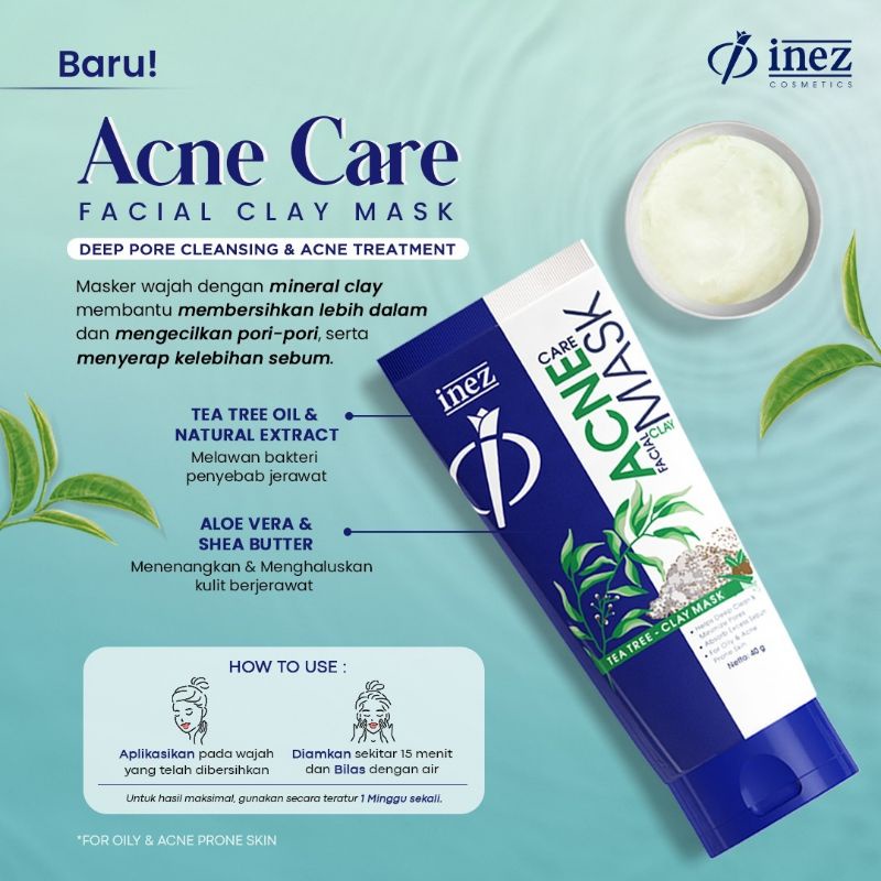 Jual INEZ Acne care facial clay mask Shopee Indonesia