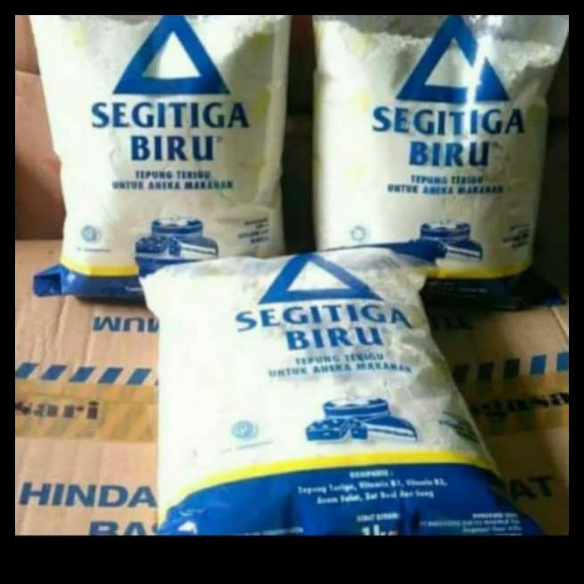 

Tepung Terigu Segitiga Biru 1 Kg 1 Dus Isi 12, Gojek/Grab Only