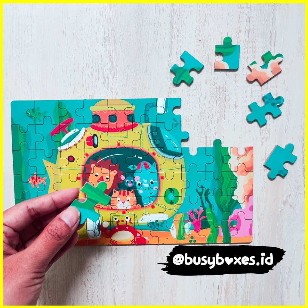 [busyboxes.id] Mainan Edukasi Puzzle Kayu 60 Keping Seri Kapal Selam