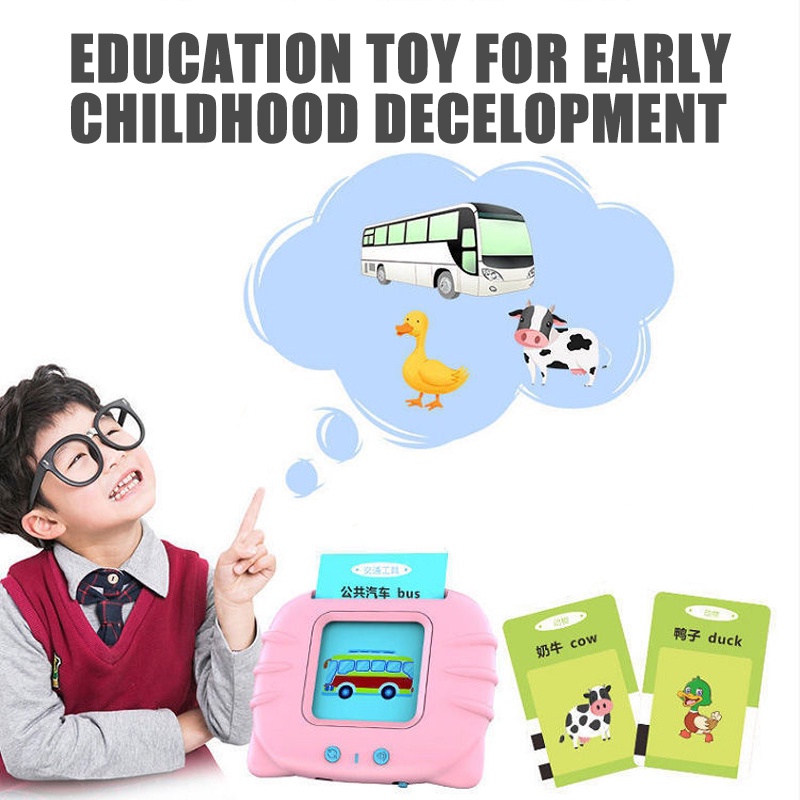 Card Early Education Bilingual Device / Kartu Pintar Bahasa Inggris + Mandarin, Mesin Edukasi Pintar, Kamus Bahasa Chinese dan English