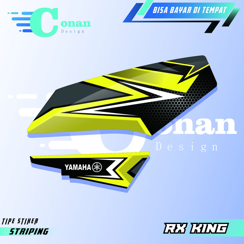 Scotlite Sticker Striping Variasi Yamaha RX King Line Skotlite Motor Variasi