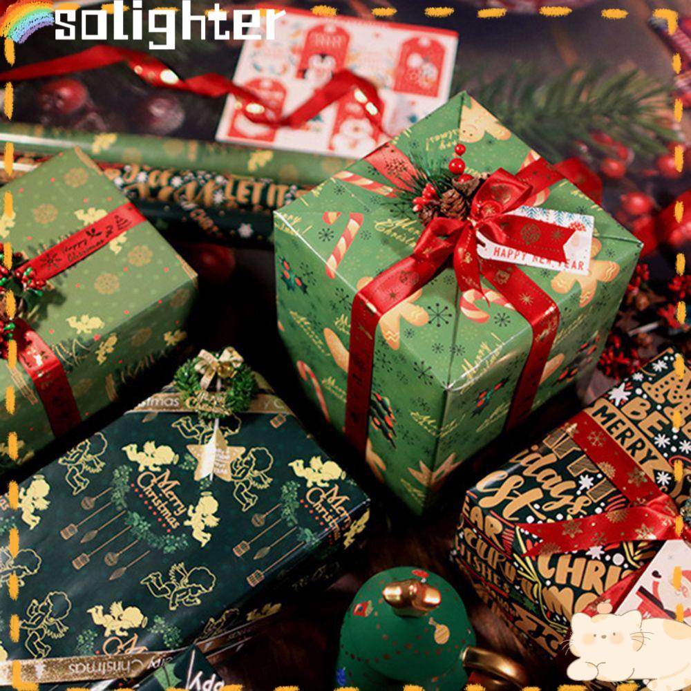 Solighter Kertas Pembungkus Kado Natal Motif Rusa Salju