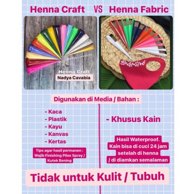 

250gr HENNA CRAFT KILOAN HARGA GROSIR NADYA CAVABIA