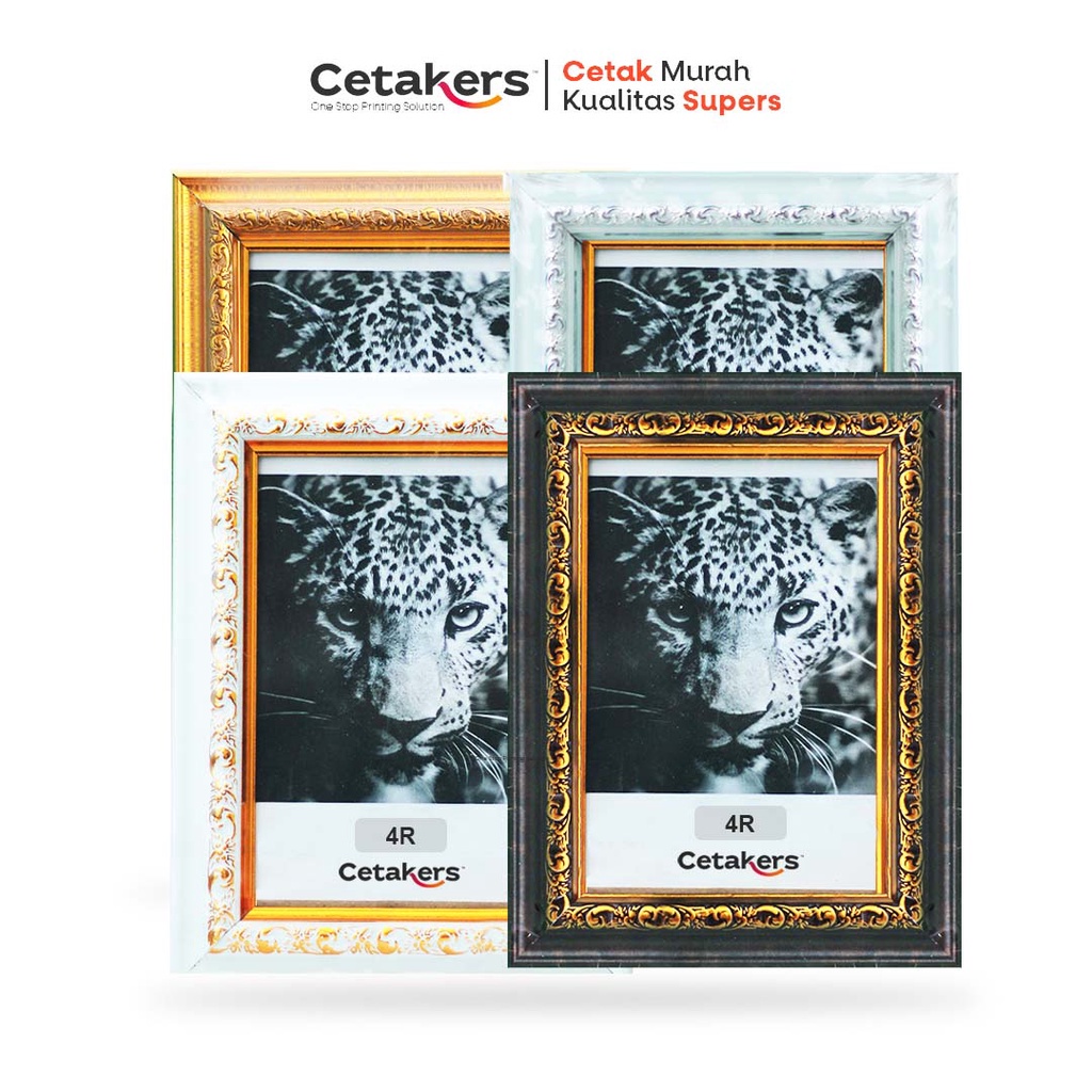 PHOTOBOOK FRAME BINGKAI FOTO 4R (10x15CM) MOTIF UKIR FRAME PIGURA KACA MIKA HIASAN DINDING KAMAR RUA