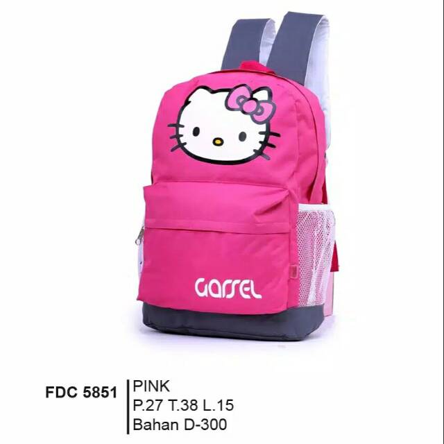 Tas Sekolah Anak Perempuan Karakter Hello kitty GARSEL FDC 5851