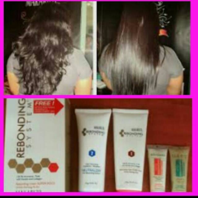 Obat rebonding / pelurus rambut Makarizo.