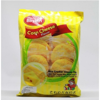 

BIN BIN RICE CRACKERS Rasa Corn Cheese Flavor 105g gluten free