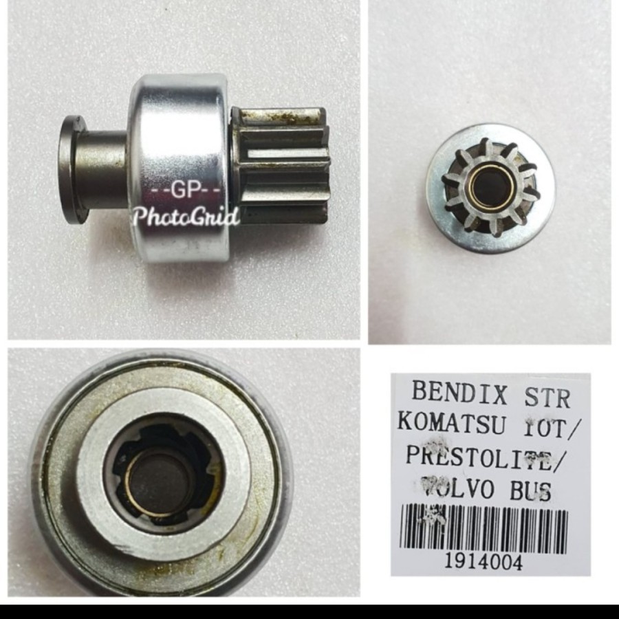 Bendix Starter Komatsu Prestolite Volvo Bus Gigi 10